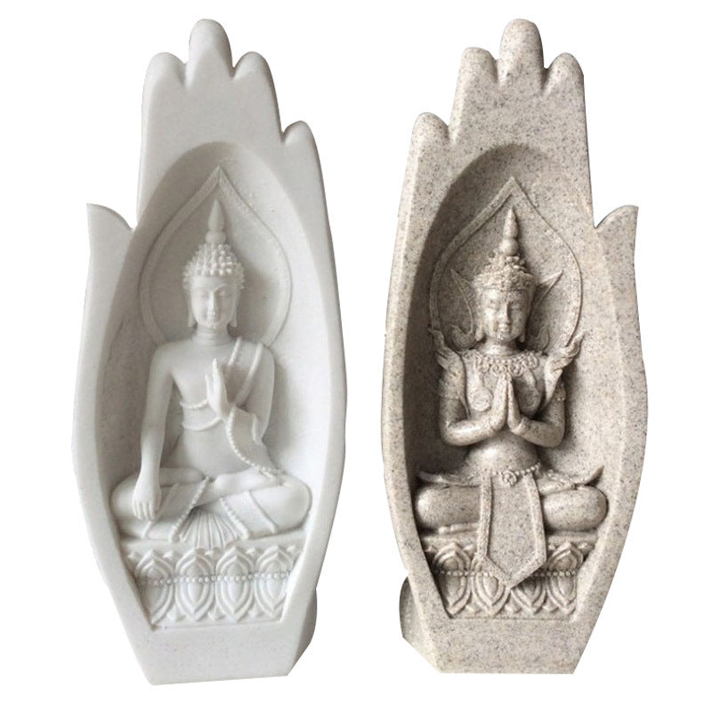Creative Resin Buddha Hand Sculpture for Home Decor
